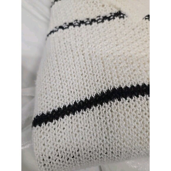 Brochu Walker Sasha Striped V-Neck Knit LS Sweater Cotton Wool Blend Women’s S - Picture 10 of 10